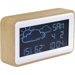 Station m�t�o - denver - horloge radio - 2 prises usb - bois mdf - int�rieur