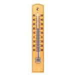Station meteo - barometre - velamp - thermom�tre bois int�rieur / ext�rieur 20cm