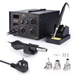 Station de soudage  air chaud 2 en 1 smd avec accessoires professionnels 852d +