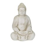 Relaxdays statue bouddha xxl assis grand jardin 70 cm de haut r�sistant aux intemp�ries et au gel d�co ...