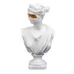 Statue buste femme masque dor hauteur 315 cm