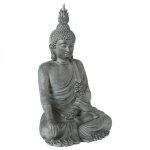 Statue d�co bouddha assis 106cm gris