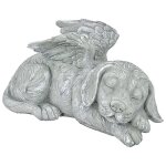 Statue sculptée de marquage de pierre tombale de chien dange danimal familier résine finition en pierre ... Statue sculptée de marquage de pierre tombale de chien dange danimal familier résine finition en pierre ...