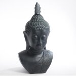 Statue bouddha t�te souriante 113cm noir