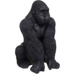 Statuette gorille rsine noir h68cm - atmosphera createur dinterieur