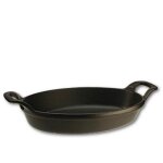 Plat ovale empilable - staub - 1302923 - fonte - noir - 28 cm