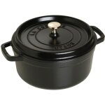 Staub 405002410 - cocotte ronde -  24 cm - noir mat