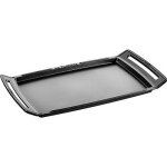 Plancha en fonte - staub - 38 cm - emaill�e - r�sistante aux chocs thermiques - noir