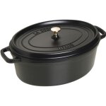 Staub 405093700 - cocotte ovale -  37 cm - noir mat
