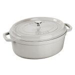 Staub - cocotte ovale en fonte 31 cm truffe blanche