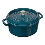 Staub - cocotte ronde en fonte 24 cm blue la mer