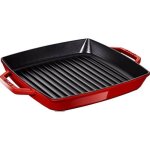 Staub gril en fonte avec double poign�e carr� 28 x 28 cm cerise
