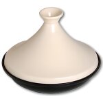 Staub plat  tajine en fonte couvercle cramique  28 cm crme
