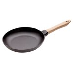 Staub - poêle en fonte avec poignée en bois 26 cm noir Staub - poêle en fonte avec poignée en bois 26 cm noir