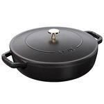 Cocotte ronde - staub - chistera - 28 cm - fonte émaillée - 67 l - noir mat Cocotte ronde - staub - chistera - 28 cm - fonte émaillée - 67 l - noir mat