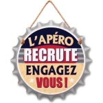 Stc - plaque forme capsule  suspendre en bois ? lapro recrute