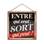 Stc - plaque m�tal entre qui veut sort qui peut