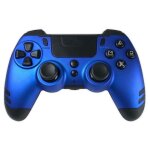 Manette de jeu - steelplay - slimpack - sans fil 24 ghz - compatible ps4 / pc - couleur bleu