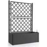 Stefanplast bac à fleurs / jardinière natural deluxe avec treillis - 100 x 43 x h142 cm - 90 + 65 l dans ... Stefanplast bac à fleurs / jardinière natural deluxe avec treillis - 100 x 43 x h142 cm - 90 + 65 l dans ...