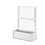 Stefanplast bac à fleur / jardinière rectangulaire avec treillis - finition effet bois - 100 x 43 x h ... Stefanplast bac à fleur / jardinière rectangulaire avec treillis - finition effet bois - 100 x 43 x h ...