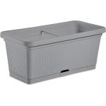 Stefanplast bac  fleur natural - 66 l - 80x40x34h cm - gris pierre