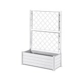 Stefanplast bac  fleurs rectangulaire avec treillis - finition en bois - 100 x 43 x h 142 cm - 80 l ...