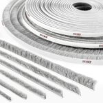 Joint brosse adh�sif steigner - porte coulissante - fen�tre - hauteur 4mm - gris