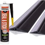 Steigner seuil de garage 35m en epdm noir 20mm x 112mm sgd02 ? kit isolant avec 2x colle montage et joint ...
