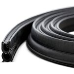 Steigner 5m joint dtanchit en caoutchouc epdm - profil u - 9x22mm (lxh) - insert en acier - noir