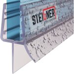 Steigner 60cm joint dtanchit droit en pvc pour paroi en verre de douche ou baignoire vitre 6 / 7 / ...