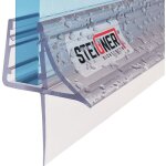 Steigner 90cm joint dtanchit droit en pvc pour paroi en verre de douche ou baignoire vitre 6 / 7 / ...