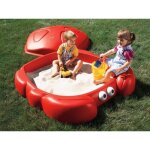 Step2 bac � sable crabbie bac � sable enfant / pour enfants en plastique avec couvercle & banc sous la ...