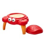 Step2 bac � sable enfant crabbie bac � sable pour enfants en plastique avec couvercle & banc et 4 accessoires ...
