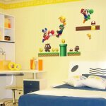 Sticker - super mario bros - autocollant mural - jaune - enfant - intérieur Sticker - super mario bros - autocollant mural - jaune - enfant - intérieur