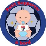 Sticker bb fanzone foot - petit supporter ol lyon