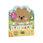 Cahier de stickers repositionnables - janod - th�me la for�t - d�s 18 mois - 12 pages d�cors - 8 pages ...