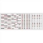Stickers calendrier 4 planches - symboles & notes