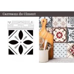 Stickers sticker carreaux de ciment - noir motif 1 stc