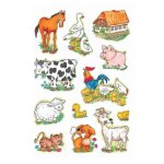 Sticker d�cor - herma - animaux de la ferme - 3 planches - 12 �tiquettes - autocollants en papier