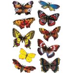 Herma stickers papillons en papier - 3 feuilles (7 �tiquettes / feuille) - d�cor enfant multicolore
