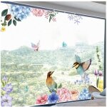 Stickers muraux branche de fleur autocollant mural fleurs bleues arbre oiseaux d�coration murale enfants ...