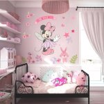 Stickers muraux enfant minnie mignonne fille chambre déco officiel certifié Stickers muraux enfant minnie mignonne fille chambre déco officiel certifié