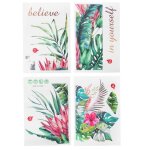 Sticker mural - omabeta - fleurs v�g�tales - pvc - 45x30 cm - d�coration murale �cologique