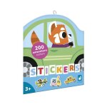 Stickers - janod - v�hicules - 200 stickers repositionnables - 6 planches (33 pces) - d�s 3 ans