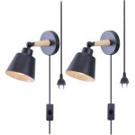 Stoex 2 pack applique murale intérieur design contamporain e27 lampe de chevet en bois avec interrupture ... Stoex 2 pack applique murale intérieur design contamporain e27 lampe de chevet en bois avec interrupture ...