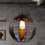 Stoex e27 lampe suspension en forme de globe terrestre lustre en fer forgé style industriel rétro 20cm ... Stoex e27 lampe suspension en forme de globe terrestre lustre en fer forgé style industriel rétro 20cm ...
