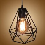 Stoex lustre suspension industrielle cage fer lumières abat - jour noir e27 pour salon cuisine bar Stoex lustre suspension industrielle cage fer lumières abat - jour noir e27 pour salon cuisine bar
