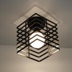 Stoex plafonnier industrielle cage lustre suspension en mtal fer luminaire pour cuisine couloir noir ...