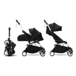 Stokke - poussette yoyo 3 pack 0 et 6 noir cadre blanc stokke