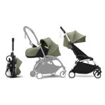 Stokke - poussette yoyo 3 pack 0 et 6 olive cadre blanc stokke